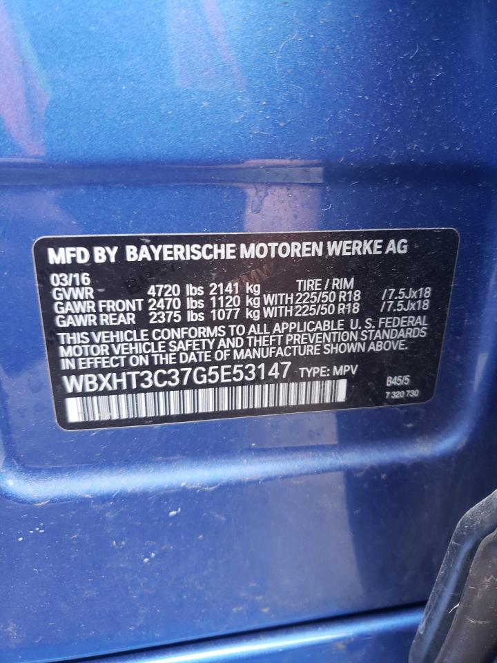 Photo 10 from auction – 2016 BMW X1 XDRIVE2 with VIN WBXHT3C37G5E53147