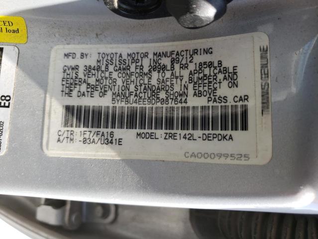 Photo 10 from auction – 2013 TOYOTA COROLLA BA with VIN 5YFBU4EE9DP087644