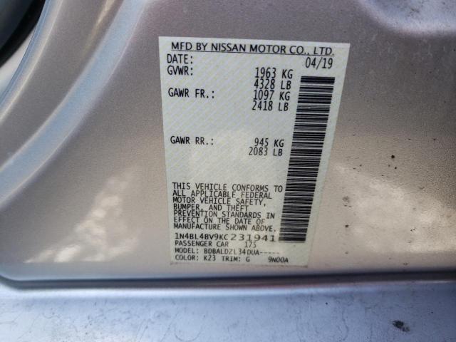 Photo 10 from auction – 2019 NISSAN ALTIMA S with VIN 1N4BL4BV9KC231941