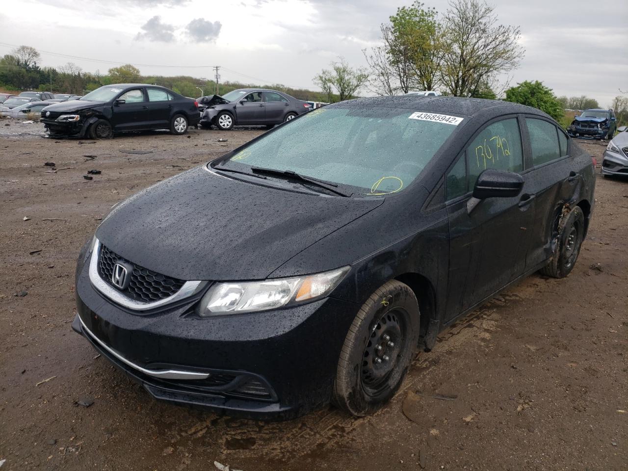 Photo 2 from auction – 2014 HONDA CIVIC LX with VIN 2HGFB2F53EH508521