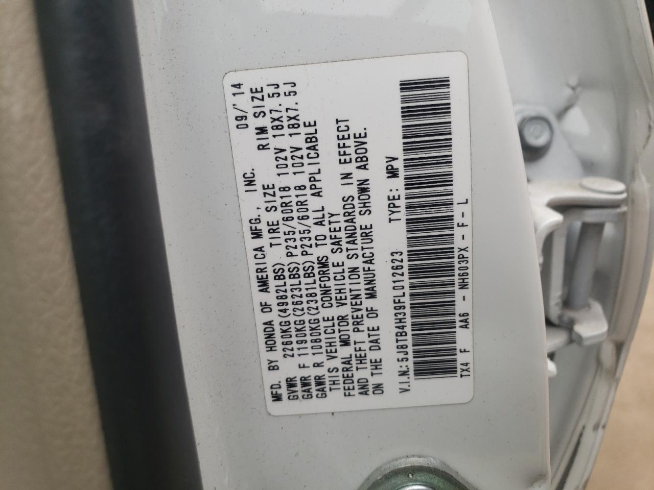 Photo 10 from auction – 2015 ACURA 1.6EL PREM with VIN 5J8TB4H39FL012623