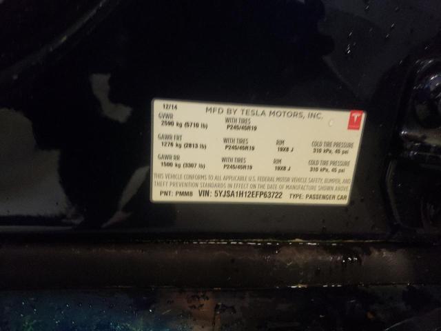Photo 10 from auction – 2014 TESLA MODEL S with VIN 5YJSA1H12EFP63722