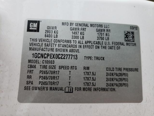 Photo 10 from auction – 2012 CHEVROLET SILVERADO with VIN 1GCNCPEX0CZ277713