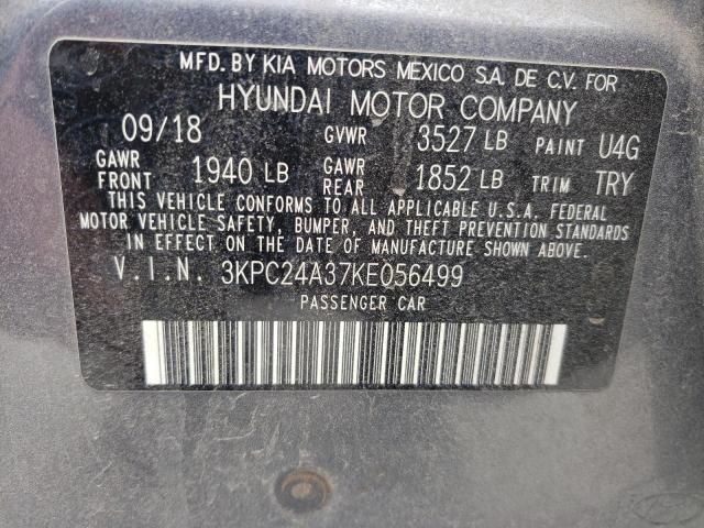 Photo 10 from auction – 2019 HYUNDAI ACCENT SE with VIN 3KPC24A37KE056499