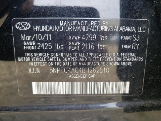 Photo 10 from auction – 2011 HYUNDAI SONATA SE with VIN 5NPEC4AC4BH262610