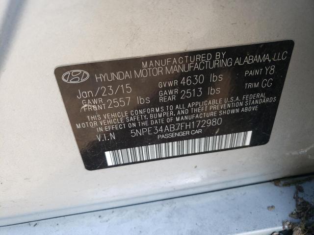 Photo 10 from auction – 2015 HYUNDAI SONATA SPO with VIN 5NPE34AB7FH172980