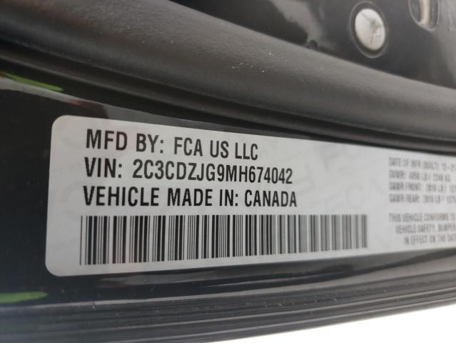 Photo 10 from auction – 2021 DODGE CHALLENGER with VIN 2C3CDZJG9MH674042