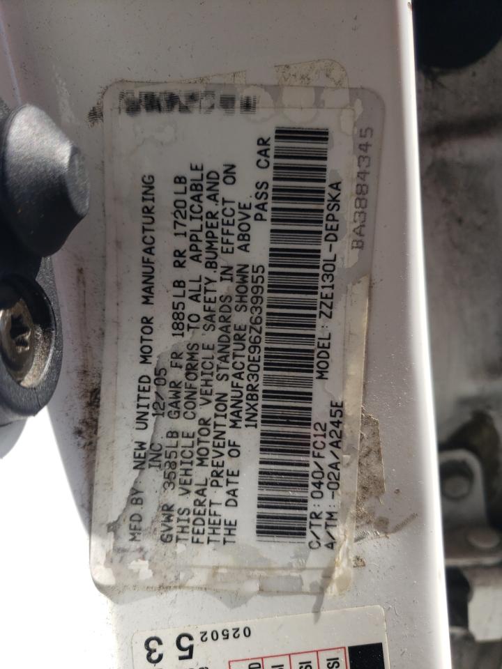 Photo 10 from auction – 2006 TOYOTA COROLLA CE with VIN 1NXBR30E96Z639955