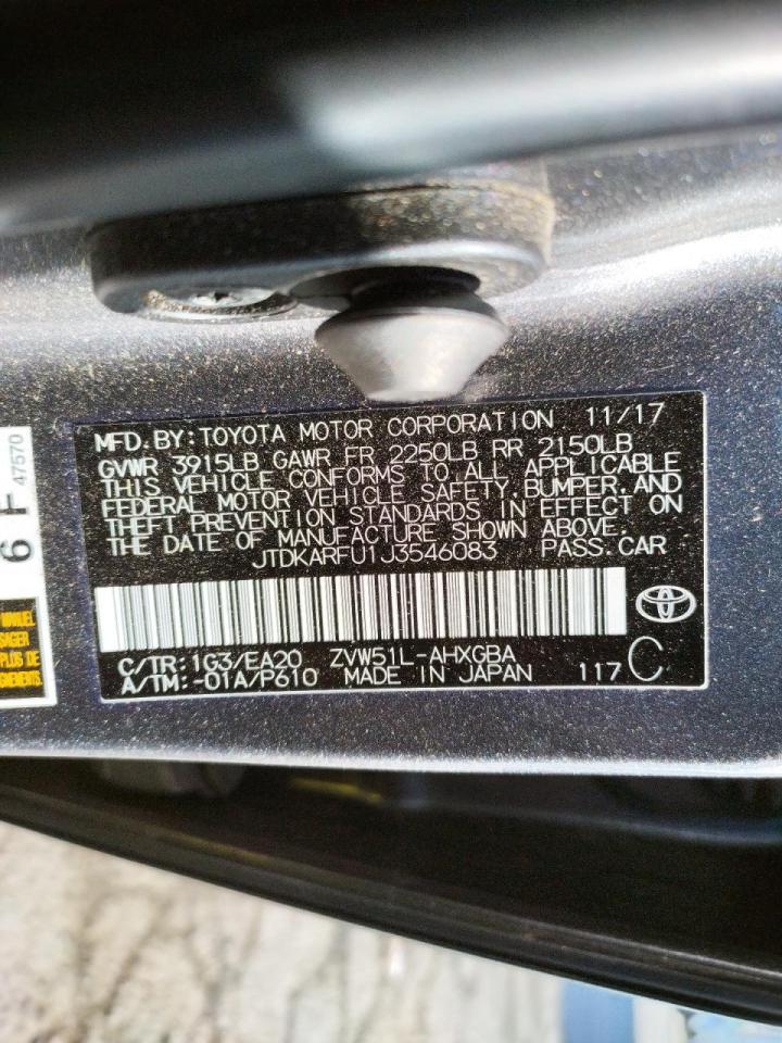 Photo 10 from auction – 2018 TOYOTA PRIUS with VIN JTDKARFU1J3546083