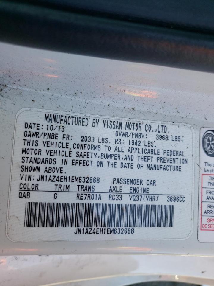 Photo 10 from auction – 2014 NISSAN 370Z BASE with VIN JN1AZ4EH1EM632668
