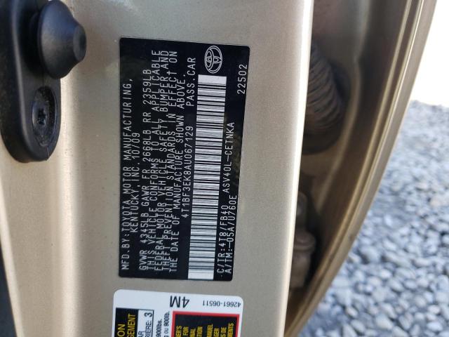 Photo 10 from auction – 2010 TOYOTA CAMRY BASE with VIN 4T1BF3EK8AU067129