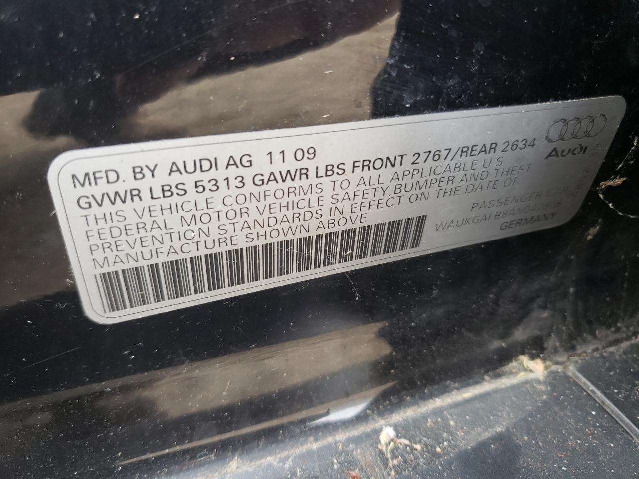 Photo 10 from auction – 2010 AUDI A6 PRESTIG with VIN WAUKGAFB8AN042808