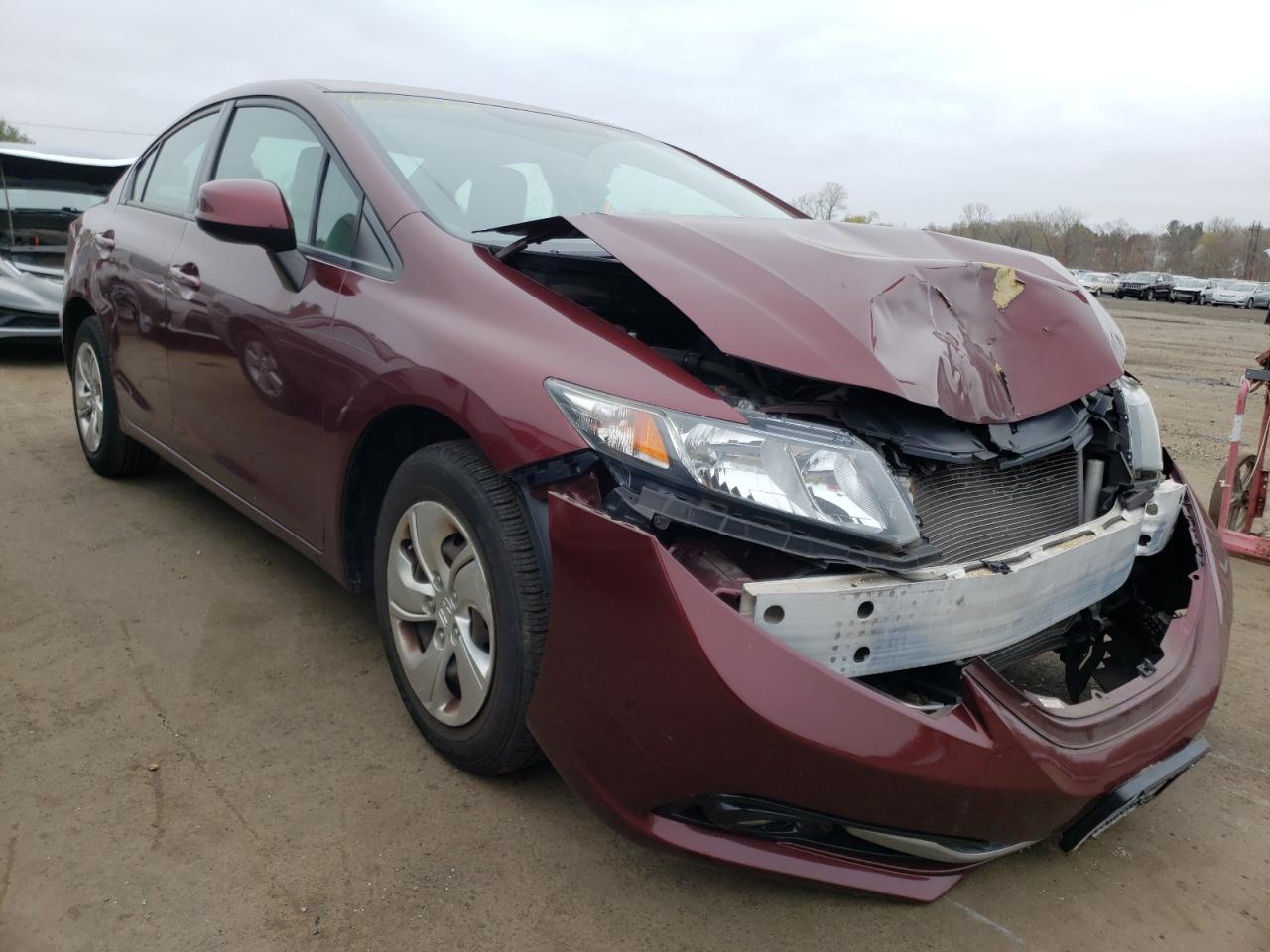 HONDA CIVIC LX 2013 with VIN 2HGFB2F53DH596002 - Photo from auction