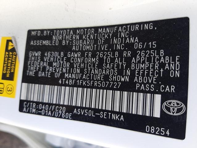 Photo 10 from auction – 2015 TOYOTA CAMRY LE with VIN 4T4BF1FK5FR507727