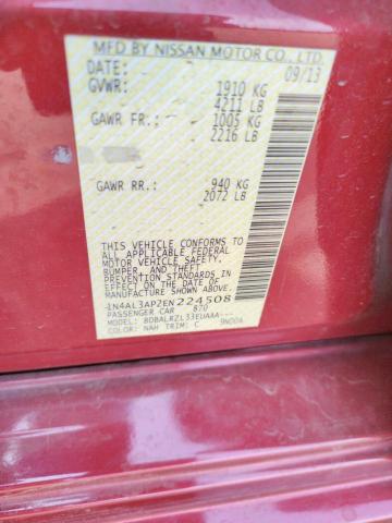 Photo 10 from auction – 2014 NISSAN ALTIMA 2.5 with VIN 1N4AL3AP2EN224508