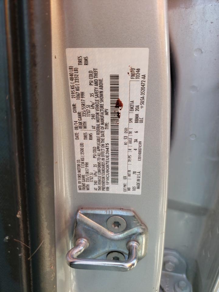 Photo 10 from auction – 2014 FORD ESCAPE SE with VIN 1FMCU9G97EUE39475
