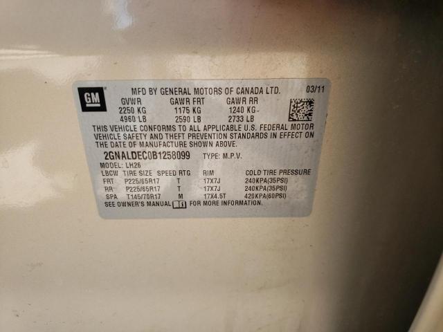 Photo 10 from auction – 2011 CHEVROLET EQUINOX LT with VIN 2GNALDEC0B1258099