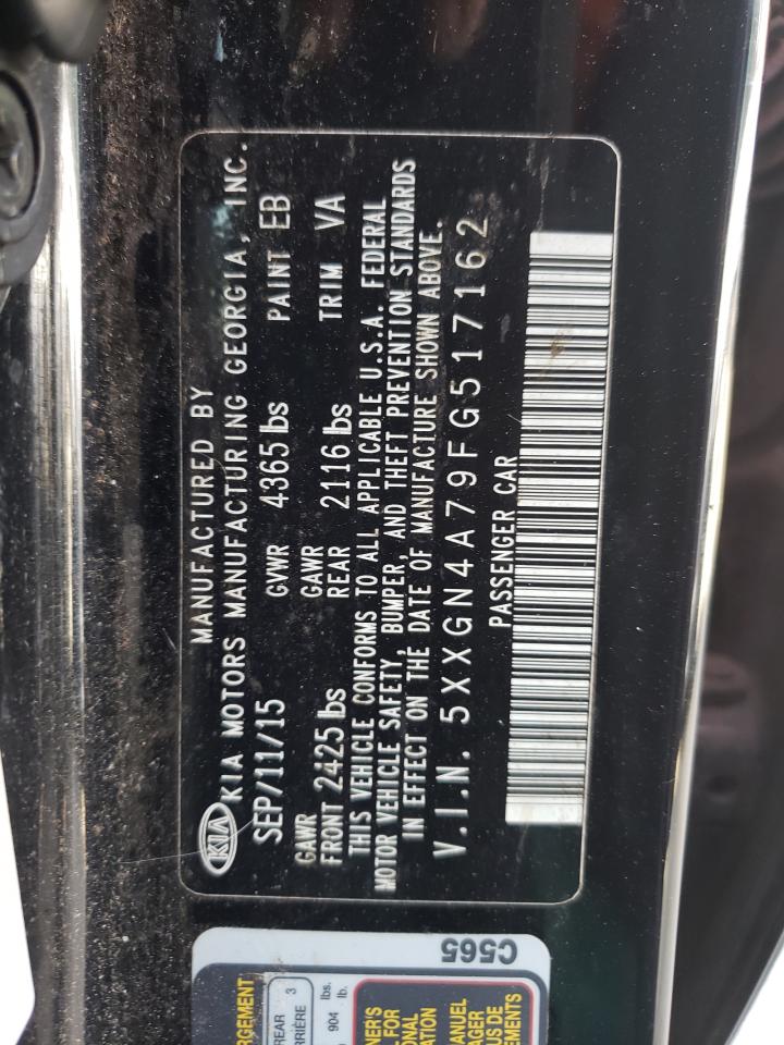 Photo 10 from auction – 2015 KIA OPTIMA EX with VIN 5XXGN4A79FG517162