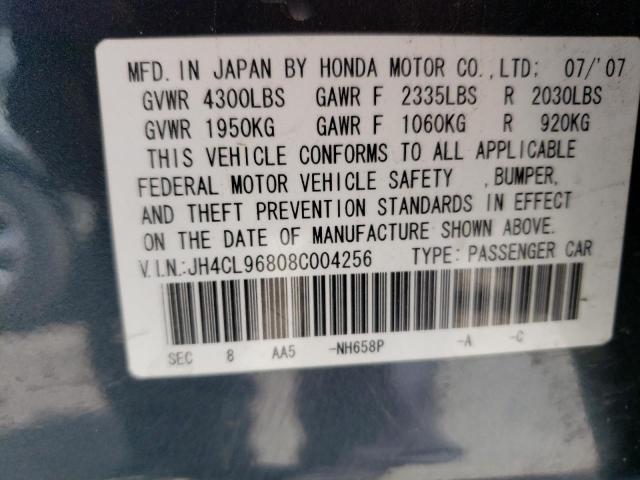 Photo 10 from auction – 2008 ACURA TSX with VIN JH4CL96808C004256