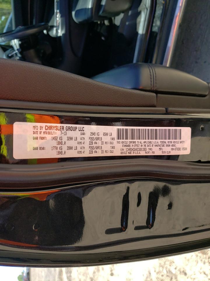 Photo 10 from auction – 2013 DODGE DURANGO CR with VIN 1C4RDHDG4DC691393