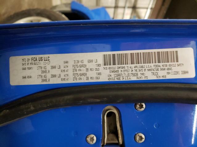 Photo 10 from auction – 2018 RAM 1500 SLT with VIN 1C6RR7LT1JS175639