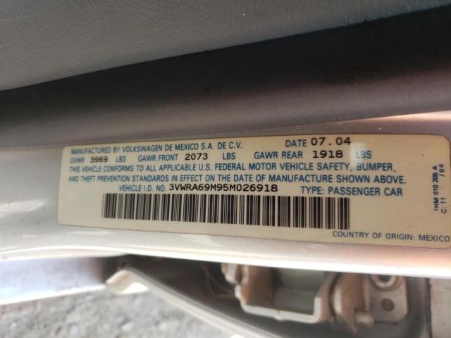 Photo 10 from auction – 2005 VOLKSWAGEN JETTA GL with VIN 3VWRA69M95M026918
