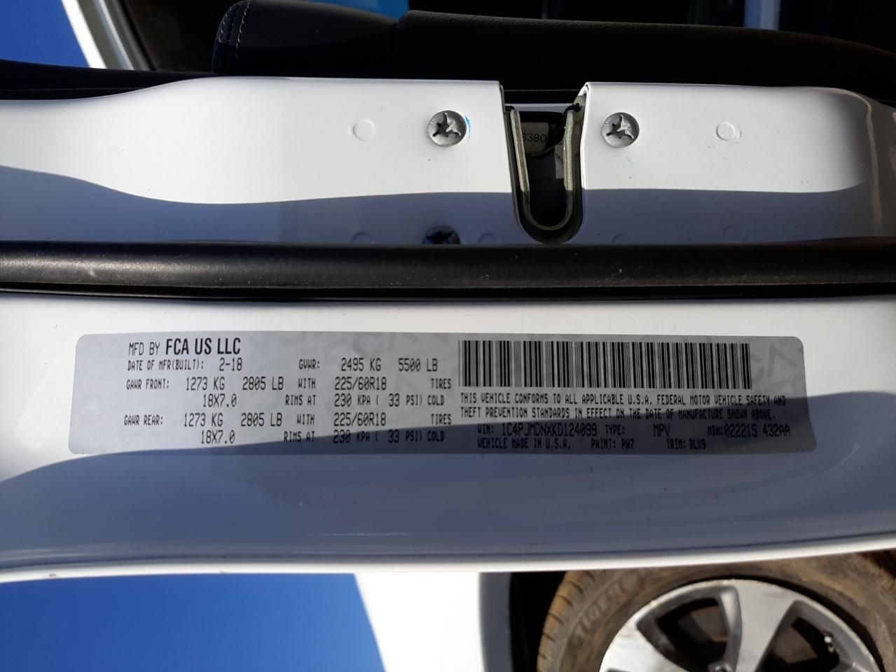 Photo 10 from auction – 2019 JEEP CHEROKEE L with VIN 1C4PJMDNXKD124099