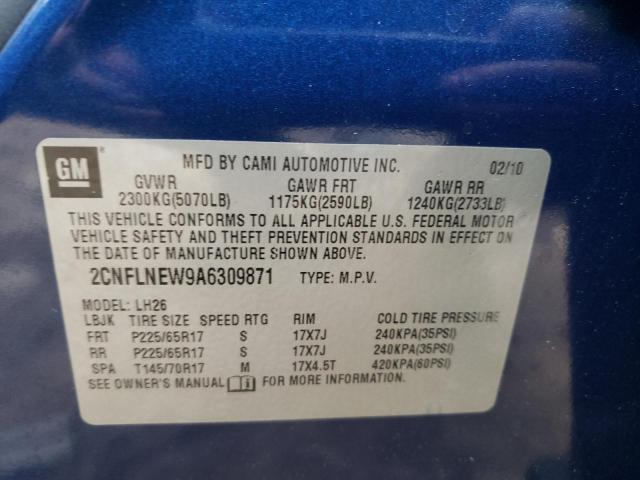 Photo 10 from auction – 2010 CHEVROLET EQUINOX LT with VIN 2CNFLNEW9A6309871