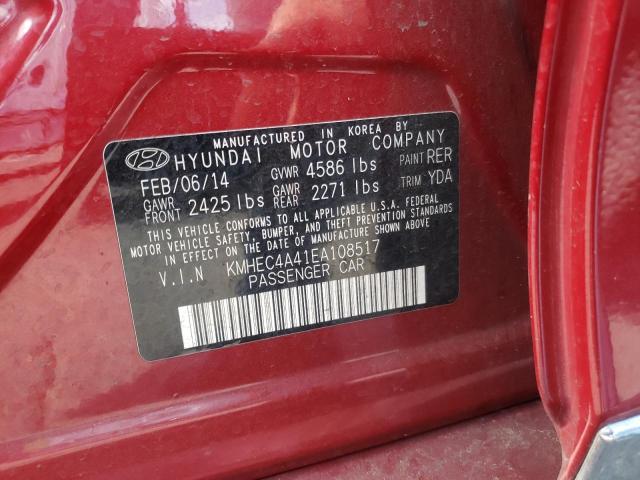 Photo 10 from auction – 2014 HYUNDAI SONATA HYB with VIN KMHEC4A41EA108517