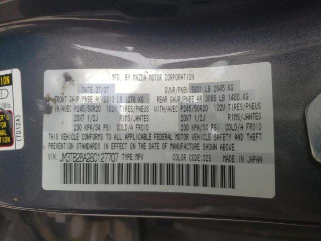 Photo 10 from auction – 2008 MAZDA CX-9 with VIN JM3TB28A280127707
