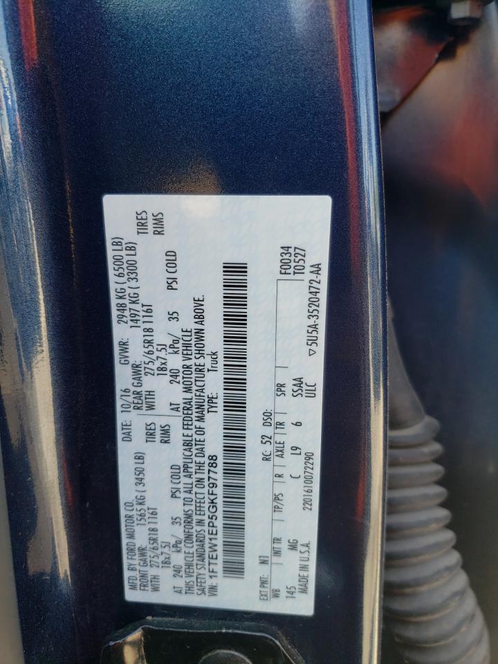 Photo 10 from auction – 2016 FORD F150 SUPER with VIN 1FTEW1EP5GKF97788