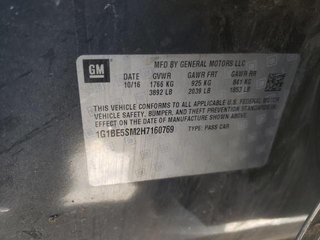 Photo 10 from auction – 2017 CHEVROLET CRUZE LT with VIN 1G1BE5SM2H7160769