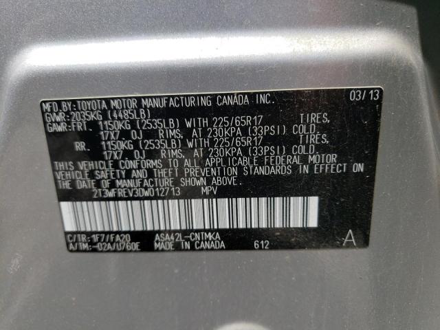 Photo 10 from auction – 2013 TOYOTA RAV4 XLE with VIN 2T3WFREV3DW012713