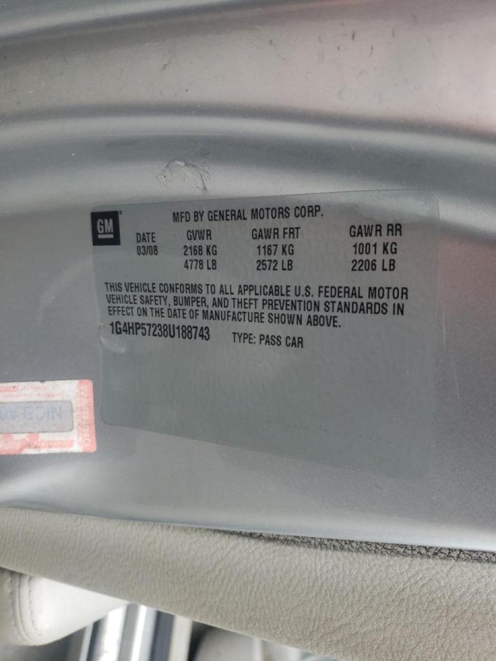 Photo 10 from auction – 2008 BUICK LUCERNE CX with VIN 1G4HP57238U188743