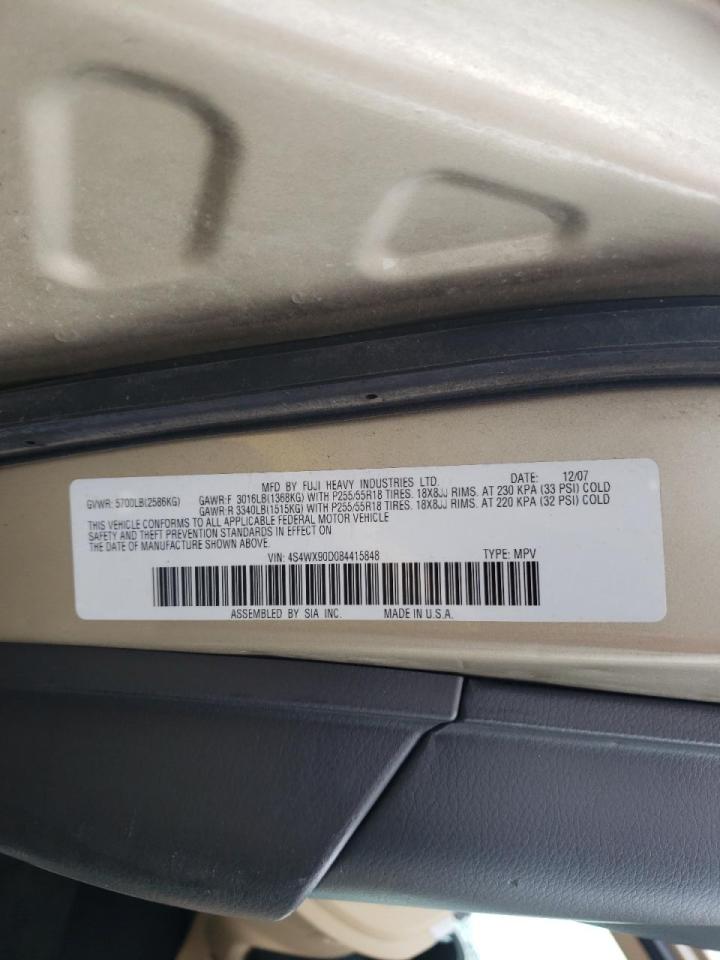 Photo 10 from auction – 2008 SUBARU TRIBECA LI with VIN 4S4WX90D084415848