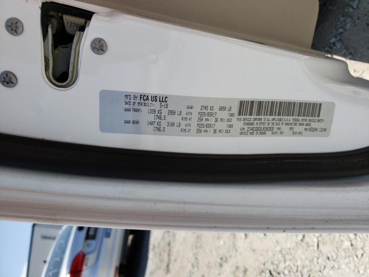 Photo 10 from auction – 2018 DODGE GRAND CARA with VIN 2C4RDGBG9JR302926