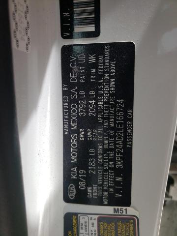 Photo 10 from auction – 2020 KIA FORTE FE with VIN 3KPF24AD2LE166724