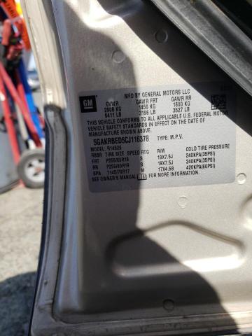 Photo 10 from auction – 2012 BUICK ENCLAVE with VIN 5GAKRBED5CJ116378
