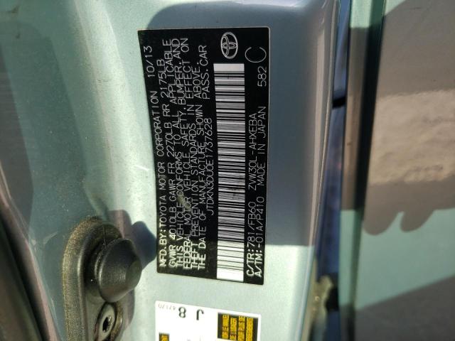 Photo 10 from auction – 2014 TOYOTA PRIUS with VIN JTDKN3DU0E1737628