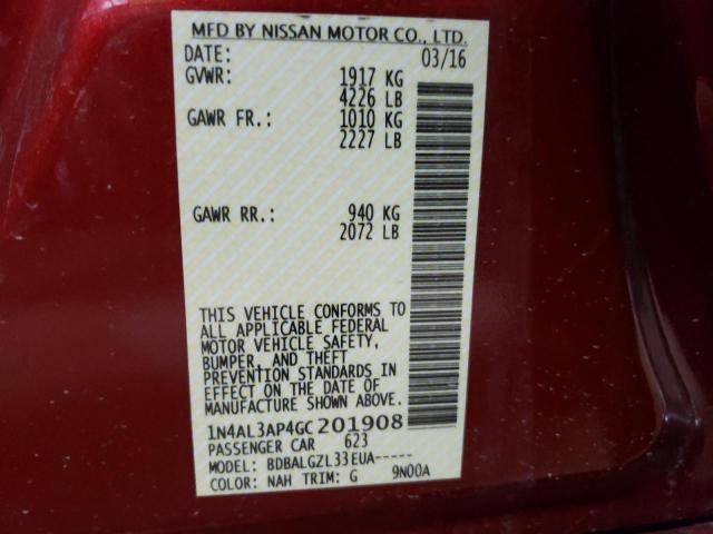 Photo 10 from auction – 2016 NISSAN ALTIMA 2.5 with VIN 1N4AL3AP4GC201908