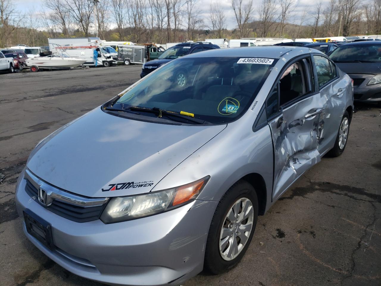 Photo 2 from auction – 2012 HONDA CIVIC LX with VIN 2HGFB2F58CH314385