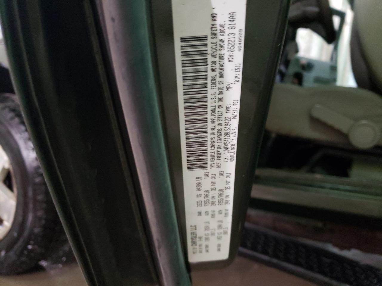 Photo 10 from auction – 2008 JEEP WRANGLER S with VIN 1J4FA54128L619422
