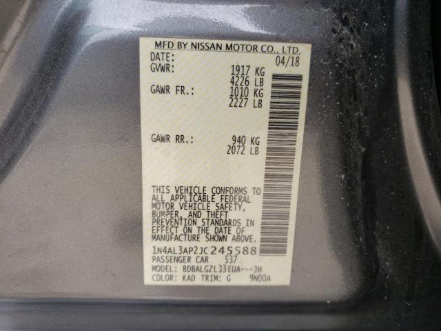 Photo 10 from auction – 2018 NISSAN ALTIMA 2.5 with VIN 1N4AL3AP2JC245588