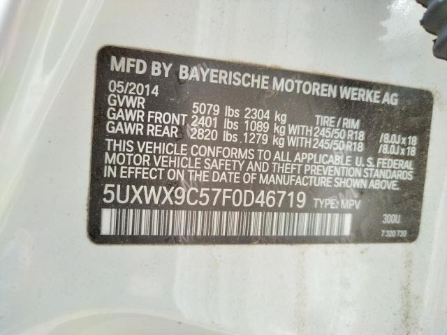 Photo 10 from auction – 2015 BMW X3 XDRIVE2 with VIN 5UXWX9C57F0D46719