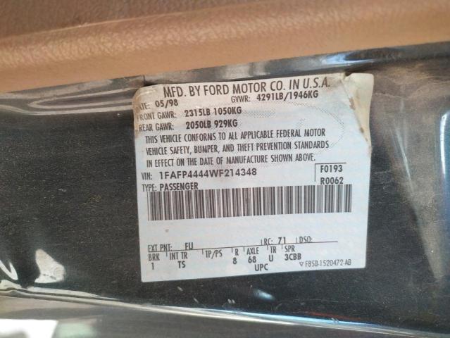 Photo 10 from auction – 1998 FORD MUSTANG with VIN 1FAFP4444WF214348
