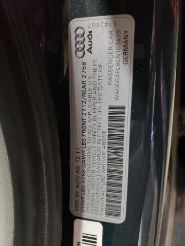 Photo 10 from auction – 2012 AUDI A6 PREMIUM with VIN WAUGGAFC6CN103879