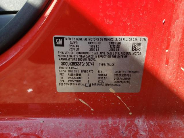 Photo 10 from auction – 2015 CHEVROLET SILVERADO with VIN 3GCUKREC5FG188747