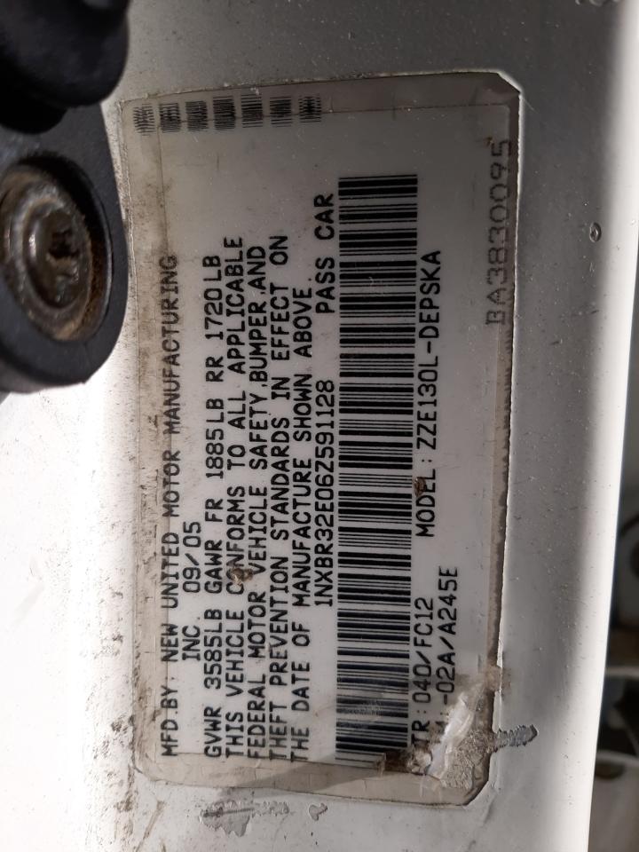 Photo 10 from auction – 2006 TOYOTA COROLLA CE with VIN 1NXBR32E06Z591128