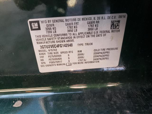 Photo 10 from auction – 2015 GMC SIERRA K15 with VIN 3GTU2VEC4FG142948