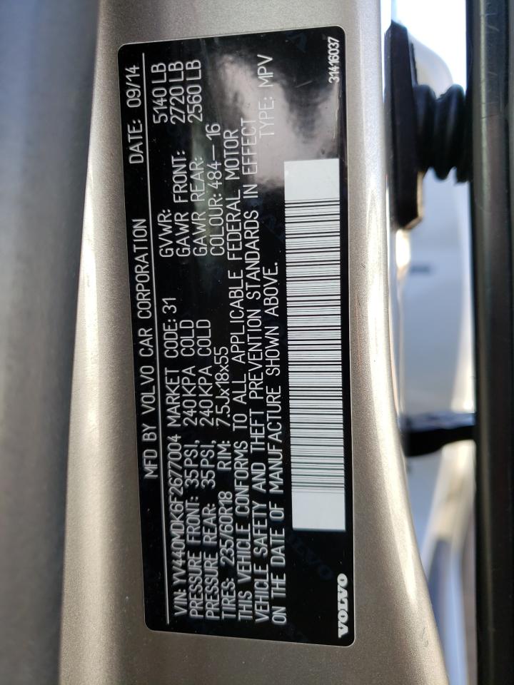 Photo 10 from auction – 2015 VOLVO XC60 T5 PR with VIN YV440MDK6F2677004